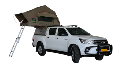 Asco Africa Toyota Hilux Double Cab mit aufgebautem Dachzelt