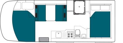 Nacht-Grundriss des Beach Camper von Maui Australien Saison 25/26