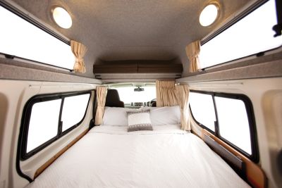Gemütlicher Schlafplatz im Endeavour Camper von Hippie Australien