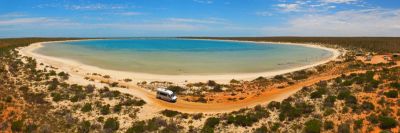 In der Shark Bay mit dem Campervan Venturer von Britz Australien