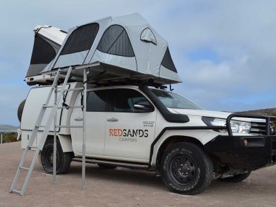 Red Sands Allrad Camper Australien bis 5 Personen Schrägansicht